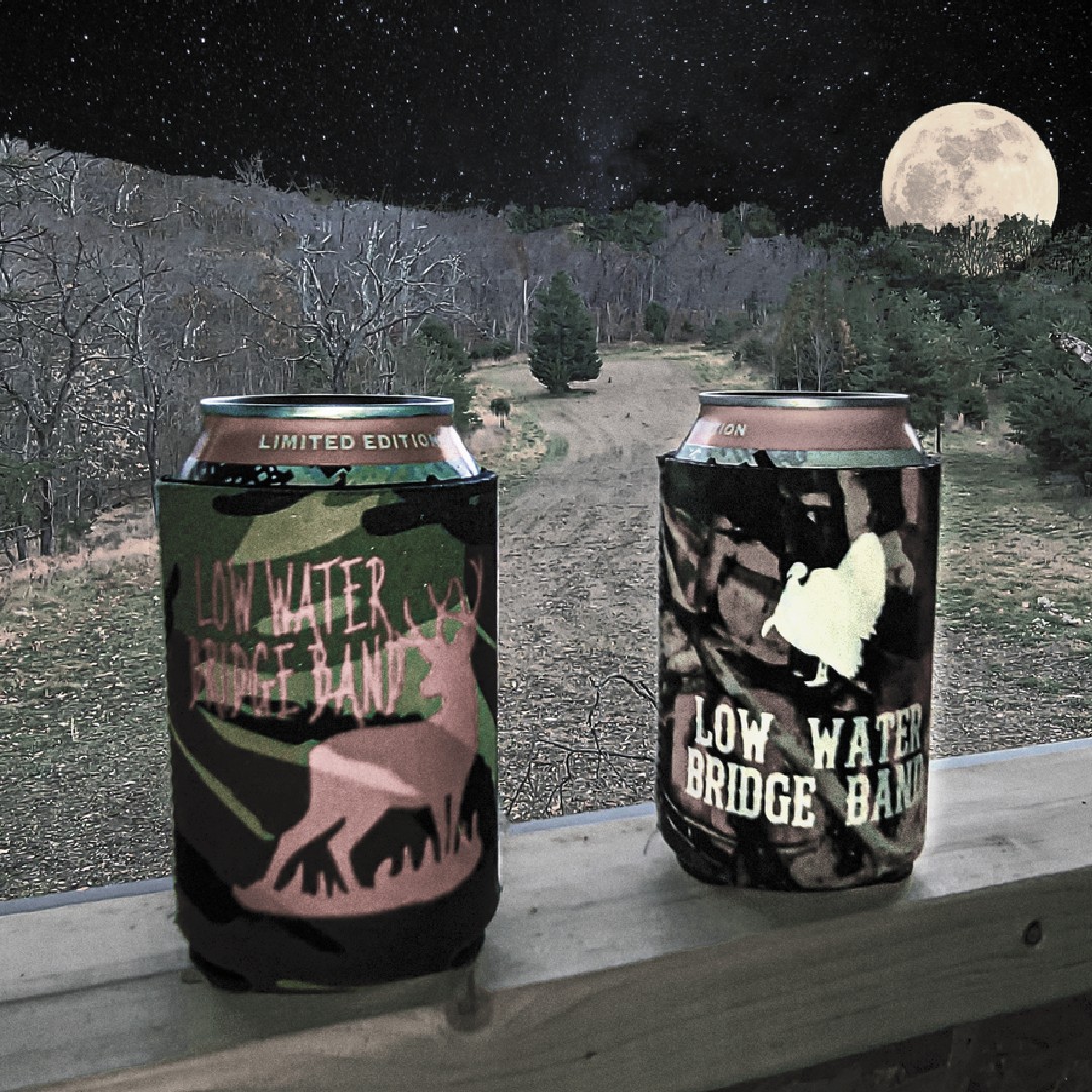 LWBB Koozies on a windowsill