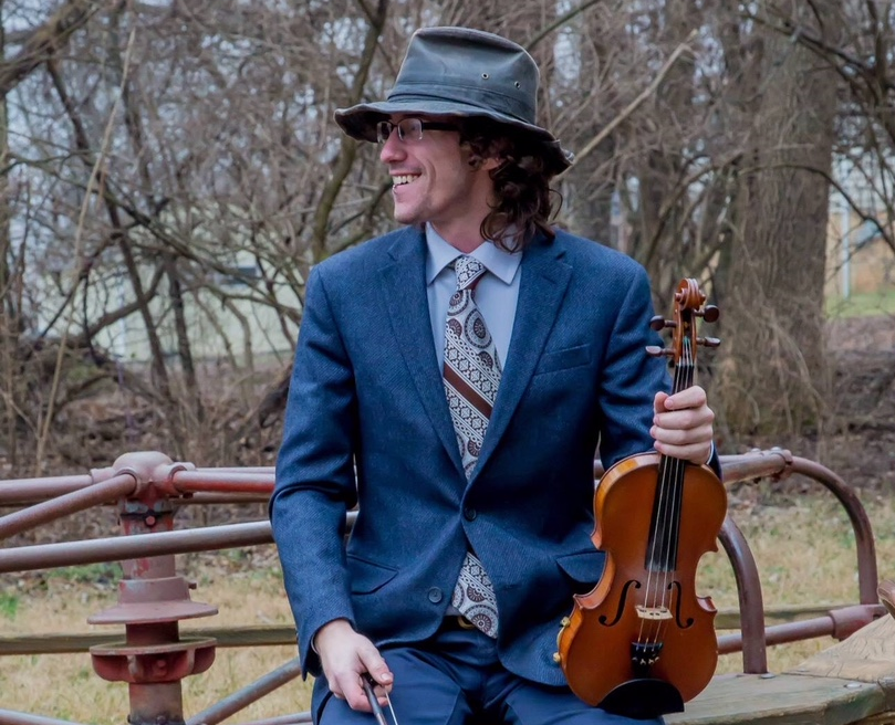 Robbie Mann with his fiddle
